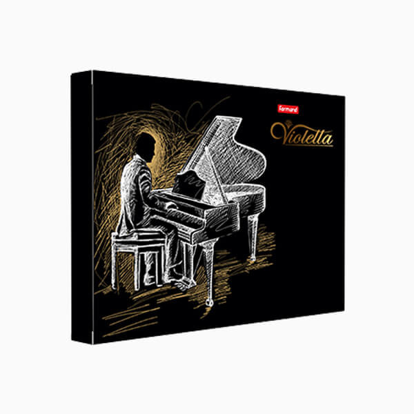 شکلات کادویی تلخ ویولتا با بسته بندی شیک و کیفیت ممتاز